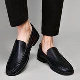 Men’s Genuine Leather Loafers – Comfortable Walking & Driving Shoes, Classic Slip-On Style