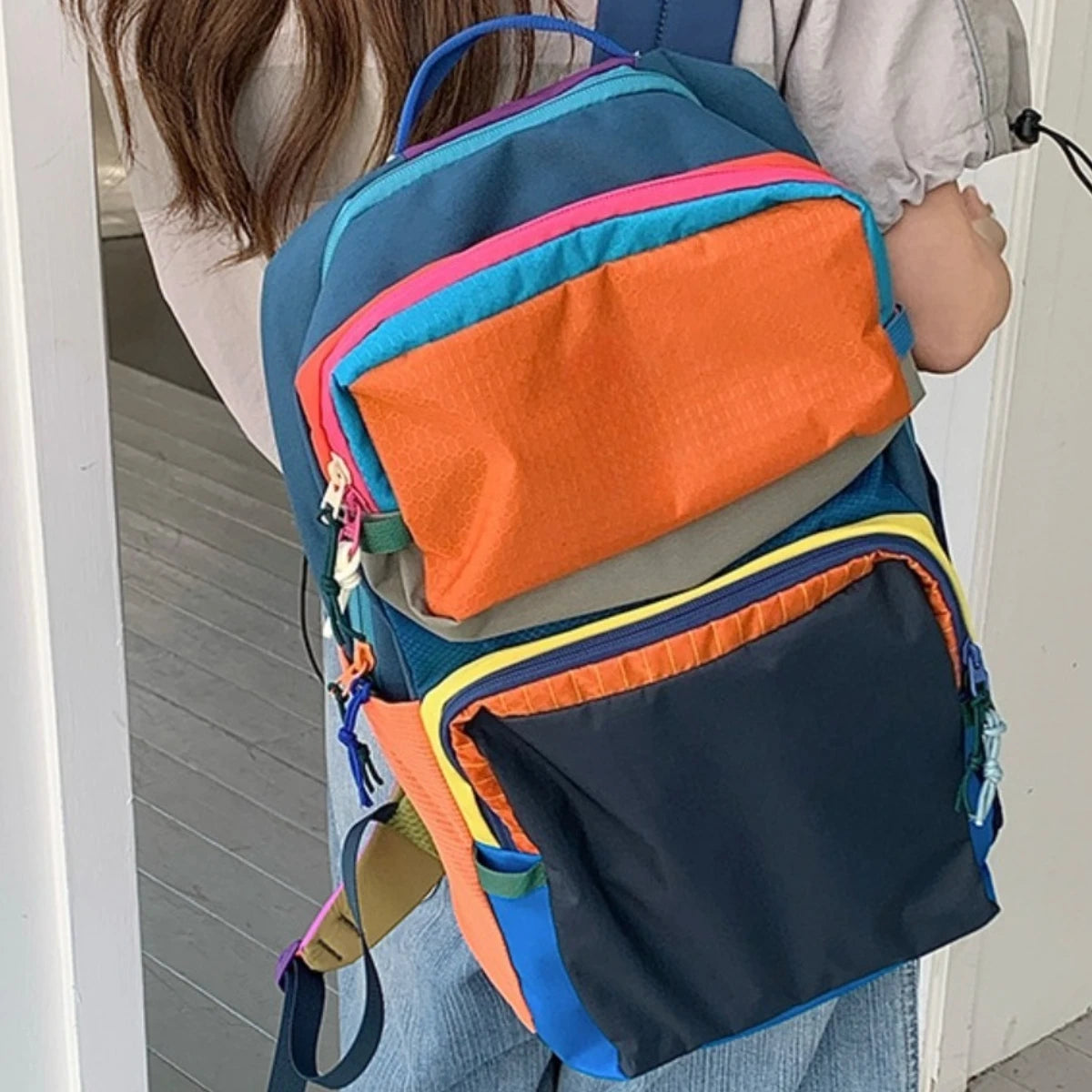 Backpack Men's and Women's Casual Mountaineering Sports Backpack Business Computer Bag Travel School Bag Outdoor Leisure Student