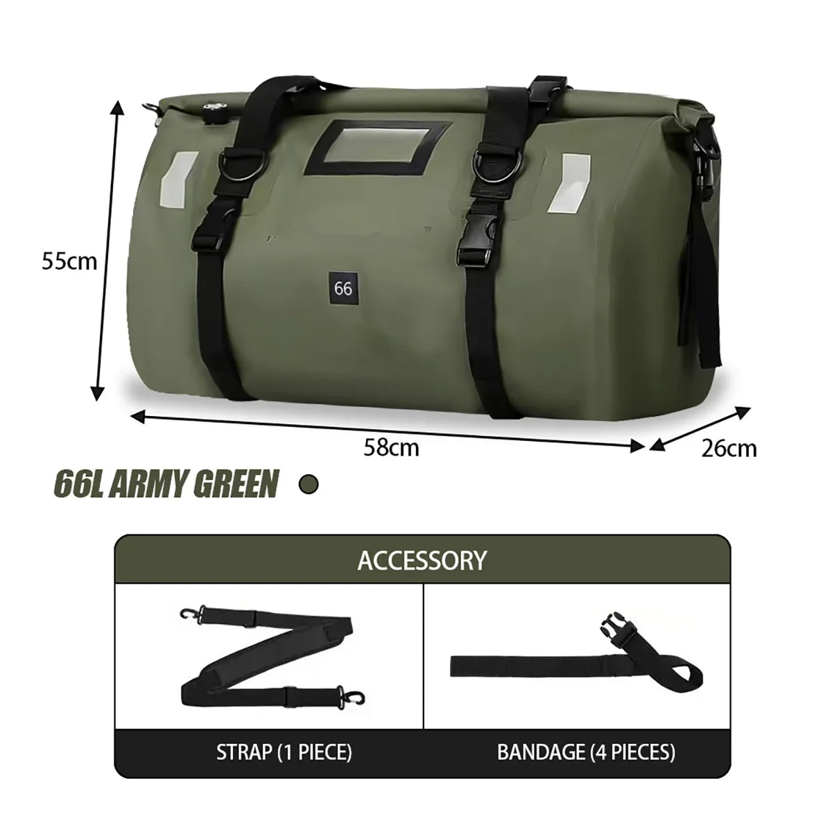 Waterproof 20L/40L/50L/66L/70L/100L Dry Storage Bag for Bicycle Mototcycle Travel, Swimming, Boating, Kayaking, Camping & Beach