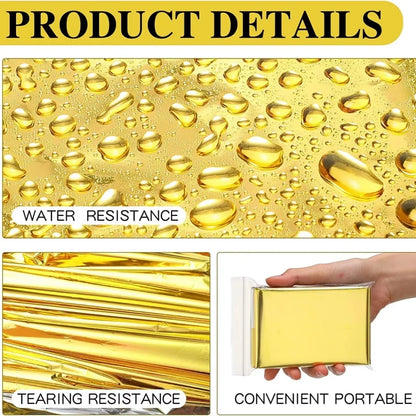 5-30Pc Outdoor Emergency Gold-Sliver Survival Blanket Waterproof First Aid Rescue Curtain Foil Thermal Military Blanket130X210Cm