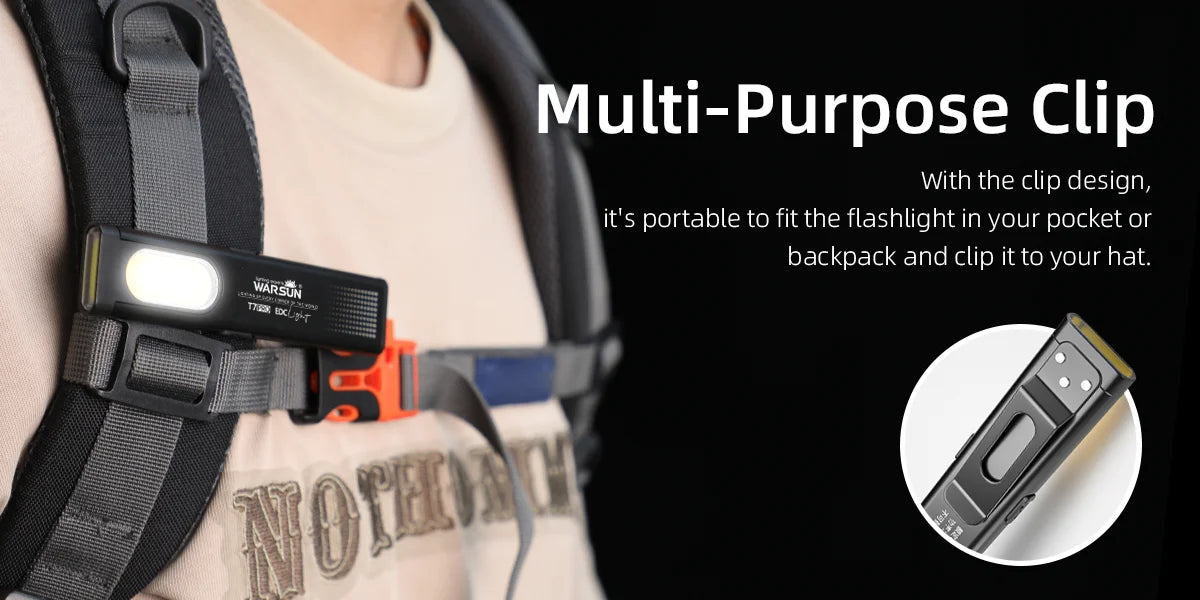 Warsun LED Keychain Flashlight  650Lm Portable Mini Torch Light Pocket Lantern Flood Work Light With Magnet