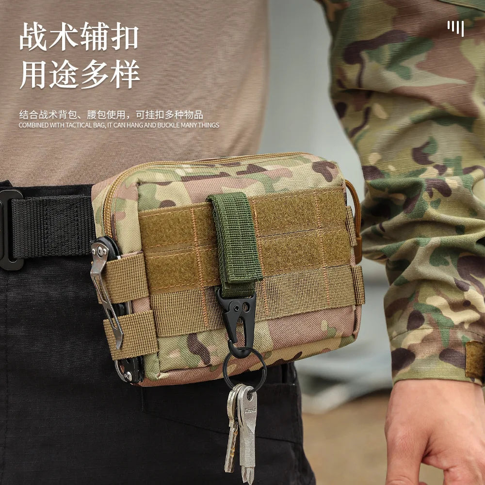 Carabiner High Strength Nylon Key Hook MOLLE Webbing Buckle Hanging System Belt Buckle Hanging Camping Hiking Accessories