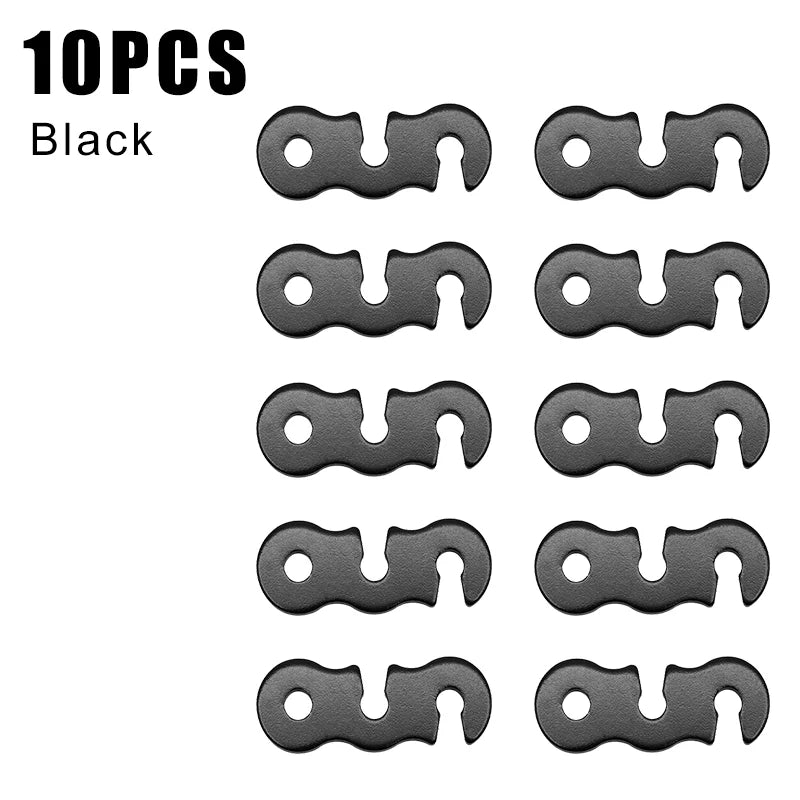 Adjustable S-Type Tent Rope Tensioners – 1 to 30 Pack