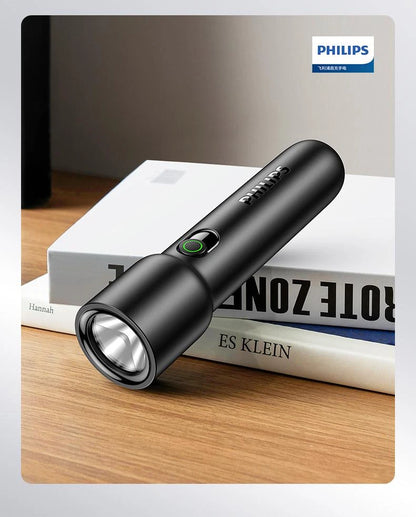 Philips 2025 New EDC Portable Flashlight Rechargeable LED Flashlights for Defensa Personal Self Defense Camping Hiking