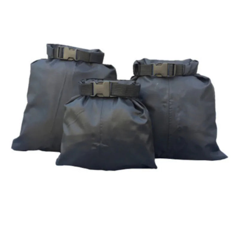 Homefish 3Pcs Set 30D Nylon Lightweight Dry Sack Waterproof Storage Bags 1.5L 2.5L 3.5L For Drifting Swimming Camping Travel