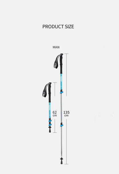 Naturehike Hiking Poles Three Sections Of Aluminum Pole For Mountaineering Hiking Skiing Travel Poles Climbing Trekking Pole