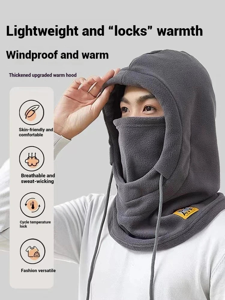 Winter Warm Hat with Mask and Neck Warmer 3-in-1 Windproof Balaclava for Men and Women Masked Hat Cycling Cold Weather Protectio