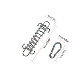4/6Pcs Camping Tent Wind Rope Spring Buckle Tent Tensioner Camping Deck Pegs with Carabiner Clips Awning Tightener Fixed Hook