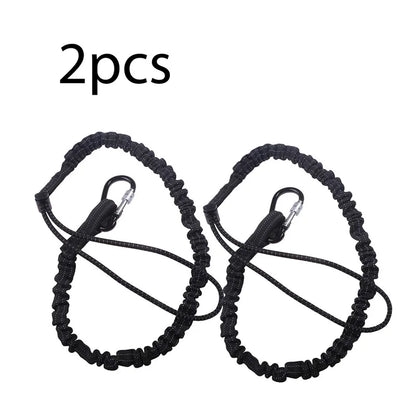 Safety Bungee Tether Tool Lanyard With Carabiner Hook Climbing Working Anti-Falling Safety Rope Aerial Work Climbing Accessories