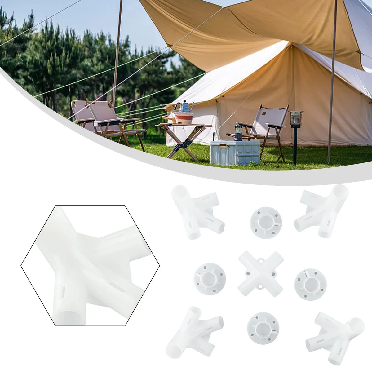 Accessories Connectors Corner Feet For Gazebo Awning Tent Kit Plastic Set Spare Tools Suitable Supply Brand New
