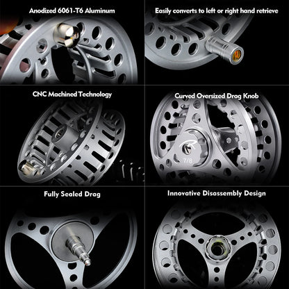 Full Metal Aluminum Fly Reel 3/4, 5/6, 7/8