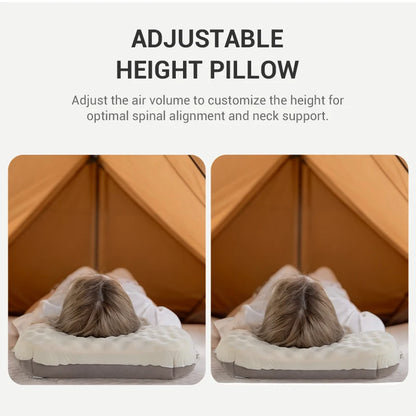 WESTTUNE Camping Inflatable Pillow Portable Compressible Folding Ice Sillky Pillow Outdoor Travel Pillow for Neck Lumbar Support