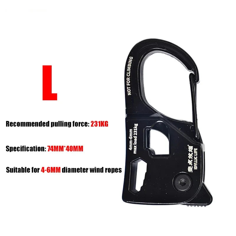Tent Rope Tightener Camping Aluminum Alloy Ropes Buckle Tent Cord Adjuster Outdoor Survival Tools Ratchet Hangers Tent Suppies