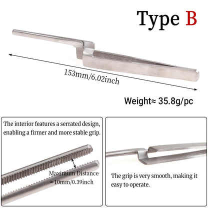ICERIO Stainless Steel Hackle Pliers