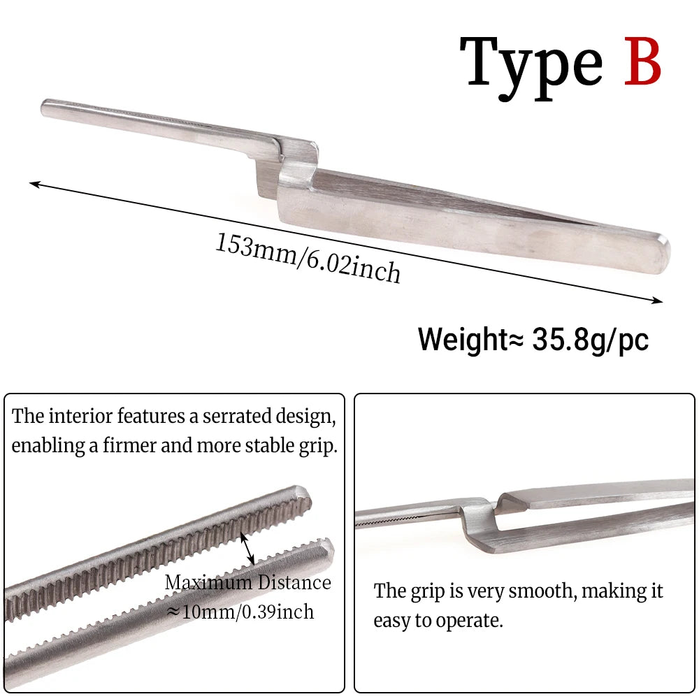 ICERIO Stainless Steel Hackle Pliers