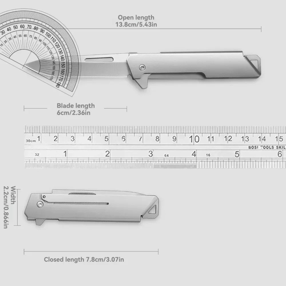 2026 New stainless steel folding fruit knife for home peeling outdoor convenient folding knife express delivery unboxing