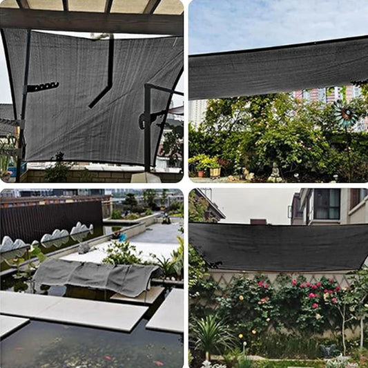 Sunshade net privacy screen sunshade cloth suitable for outdoor terrace sunshade porch pavilion cover beige color