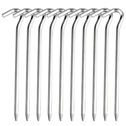 Lightweight Tent Pegs Campsite Ground Nails, 5pc/10pc 18cm Aluminum Alloy Shelter Tent Stakes, Camping Tent Accessories