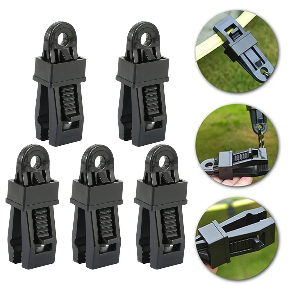 1PC Tent Canopy Clip Tarpaulin Holder Fixed Clips Outdoor Camping Tent Hook Wind Rope Clamp Awning Climbing Hiking Accessories