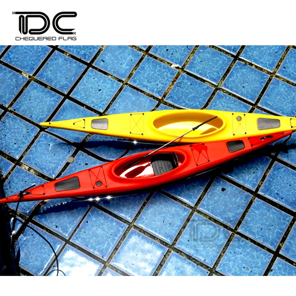 RC Kayak Simulation Boat with Paddle – 1/10 Scale for TRX4, Axial SCX10, D90, D110, Defender & G63 Models