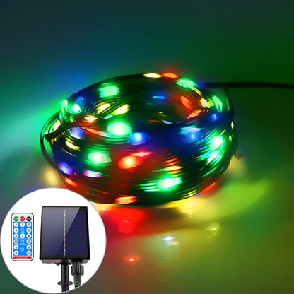 100M Leather LED Solar Fairy String Lights Waterproof Outdoor Garland High Power Solar Lamp for Garden Christmas Holiday Decor