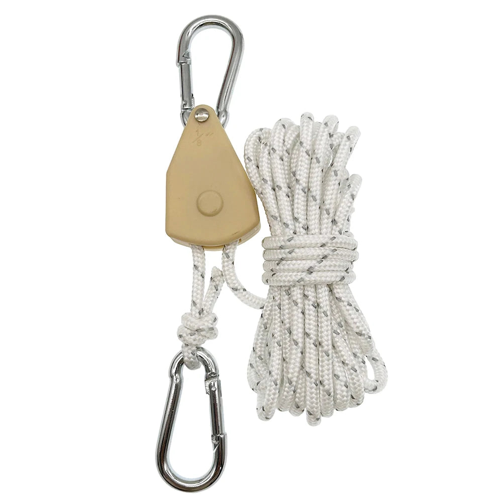 5M Tent Fastener Rope Adjustable Fixed Buckle Pulley Rope Windproof 4mm Outdoor Guy Lines Reflective Camping Accessories