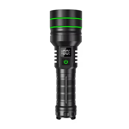 Bright Spotlight Long Range LED Flashlight Type-C Charging Strong Light Lamp Tactical Torch Waterproof Zoom Outdoor Lantern