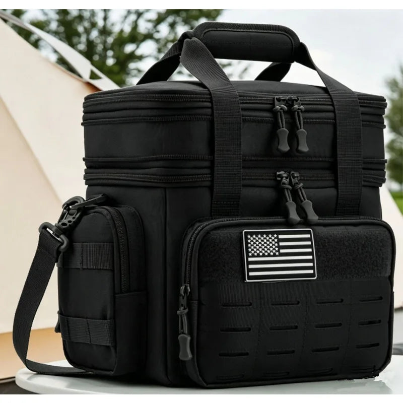 18L Outdoor Insulated Cooler Bag Tactical Lunch Box For Men Expandable Work Camping Outdoor Picnic Leakproof Thermal Bag