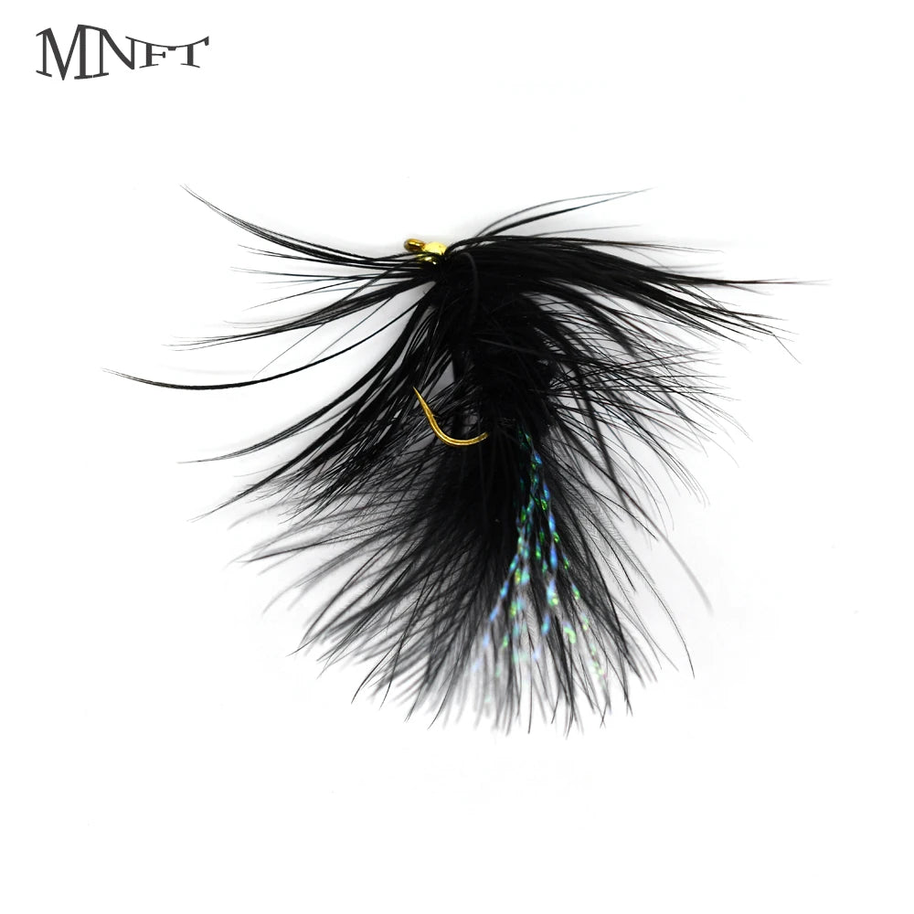 MNFT Black Beadhead Woolly Buggers (10 Pack)