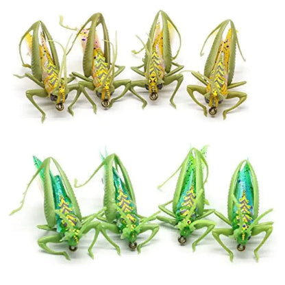 Grasshopper Insect Hard Baits (Size 2 and 6)