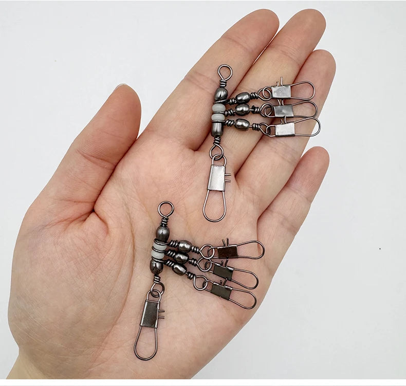 ShareShark Rolling Swivels with Solid Rings (10 Pack)