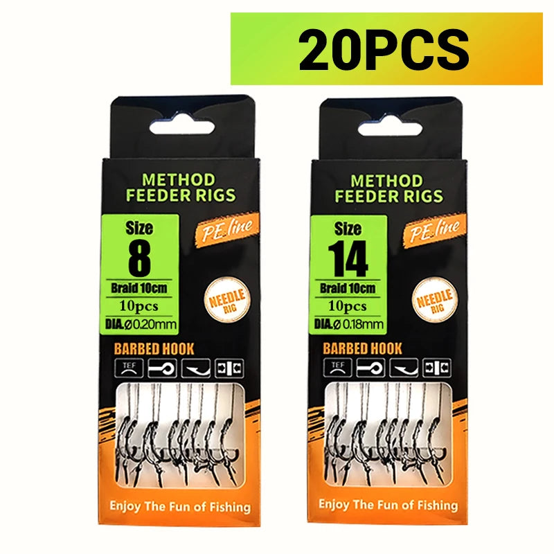 Pre-Tied Carp Hair Rigs (Sizes 6-12)