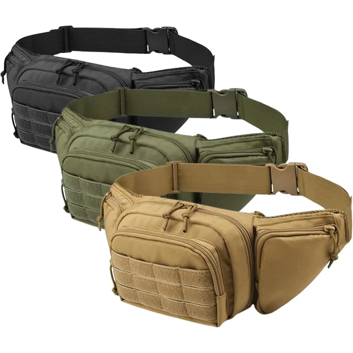 Tactical Multi-function Waist Pack Fanny Packs for Men Nylon Shoulder Hiking Mobile Phone Bag Sports High-capacity Waist Bag