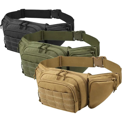 Tactical Multi-function Waist Pack Fanny Packs for Men Nylon Shoulder Hiking Mobile Phone Bag Sports High-capacity Waist Bag