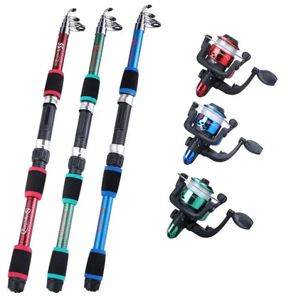 Telescopic Fishing Rod and Reel Full Kit