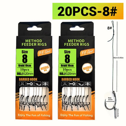 Pre-Tied Carp Hair Rigs (Sizes 6-12)