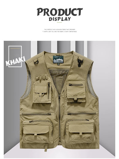 FGKKS Multi-Pocket Breathable Fishing Vest