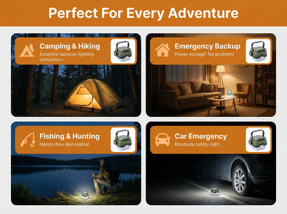 Solar Powered Camping Lantern with Ultra Long Battery Life for Outdoor Tent Emergency Lighting Home Use