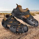Crampons For Hiking Boots 32-Spikes Crampons Ice Cleats Traction Snow Grips Winter Ice Snow Grips Traction Cleats  For Walking
