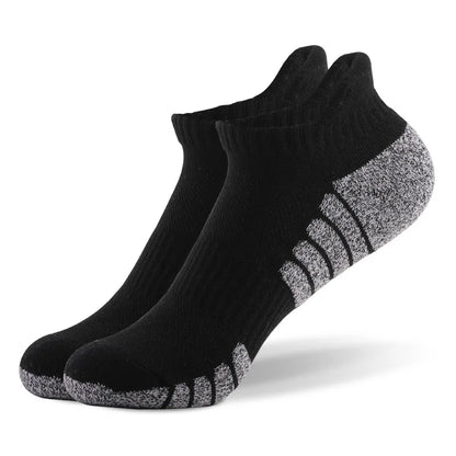 3 Pairs Thickened Towel Bottom Running Mesh Boat Non-Slip Breathable Sports Low Cut Men's Women's Socks