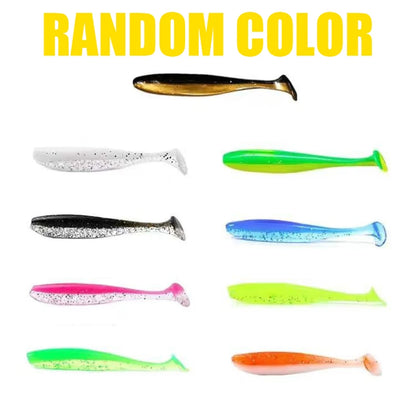 Fishing Lure Soft Tail Bait Set 55/65/75mm Swimbaits Silicone Wobblers Pesca Bass Carp Fishing Tackle Random Color 10/50/100Pcs