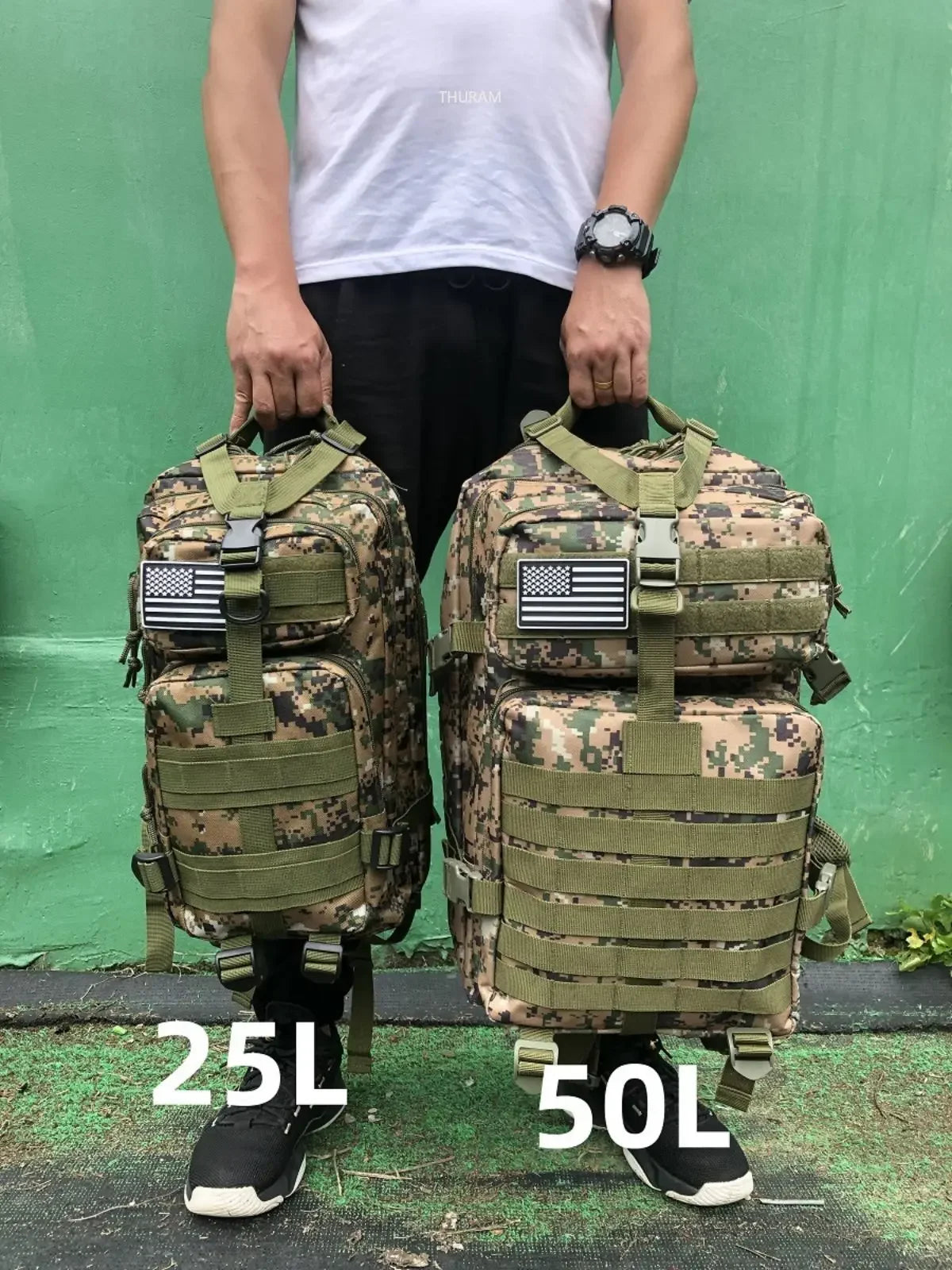 25L/50L Waterproof Tactical Hiking Backpack