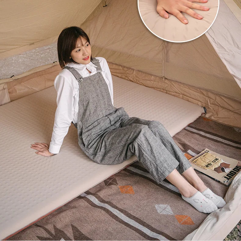 Naturehike 2025 New Air Mat Ultralight Elasticity Sponge Automatic Inflatable Mat Portable Folding Outdoor Camping Air Mattress