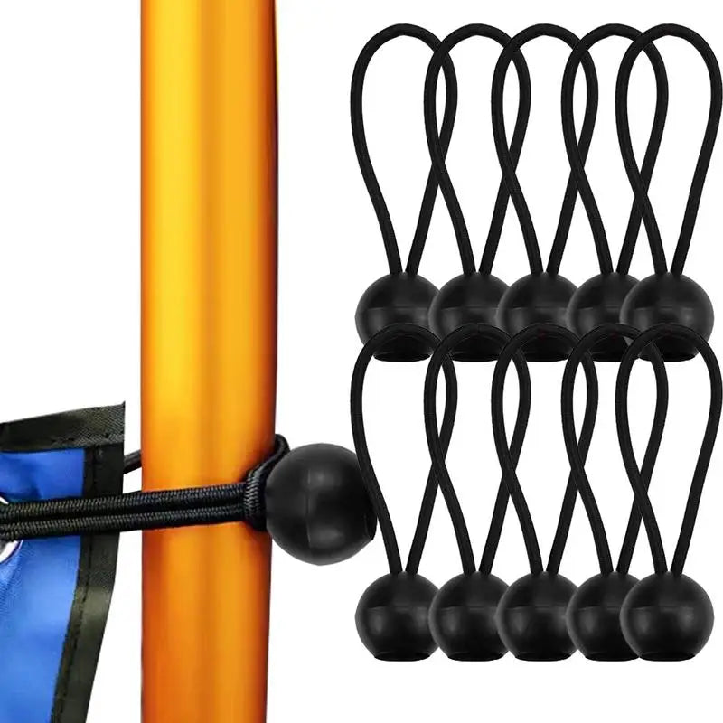 10 Ppc Elastic Fixed Tent Ball Rope Trampoline Beach Net Elastic Rope Strap Canopy Fixed Rope for Camping Tent Accessories