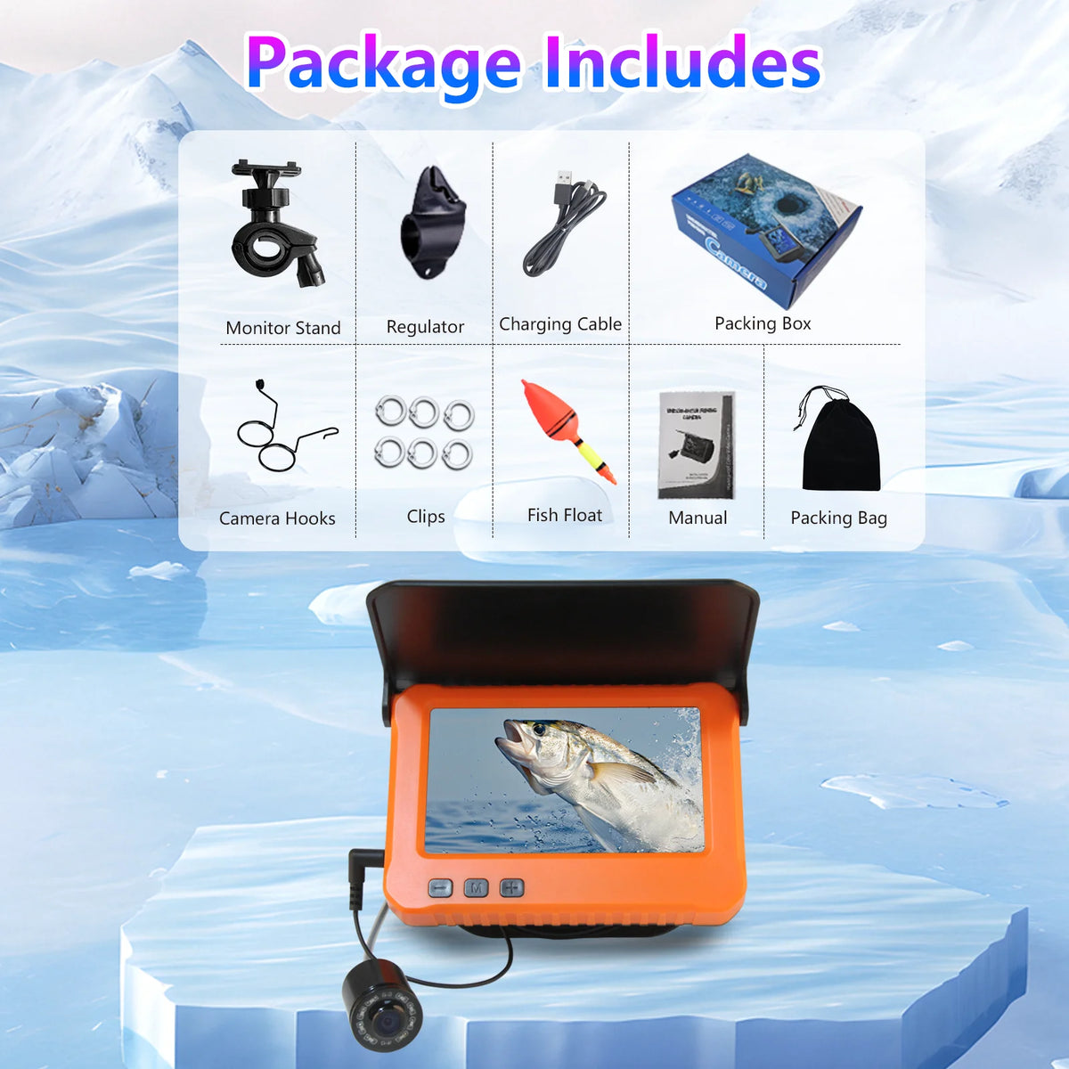 HD Underwater Fishing Camera with Video Recording & Night Vision