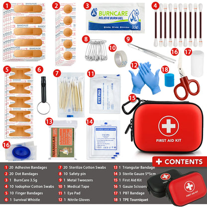 First Aid Kit Multi-purpose Emergency Medical Portable Medical Bag Outdoor Multi-functional Home Emergency EDC Camping Hiking