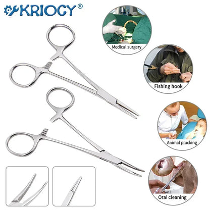 Curved Hemostat Fishing Forceps
