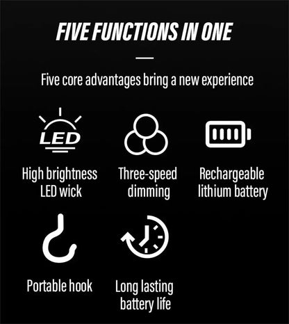 1-10PCS USB Rechargeable LED Camping Light Waterproof Portable High Power Outdoor Lantern for Hiking BBQ Emergency Hunting