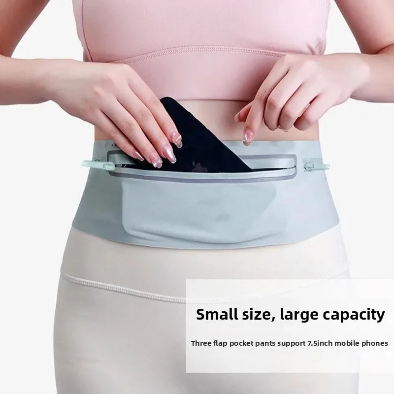 Running sports fanny pack Outdoor sports Lightweight waterproof invisible anti-theft equipment Men's and women's multi-function