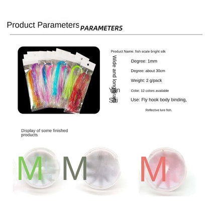 Holographic Crystal Flash Tinsel for Fly Tying